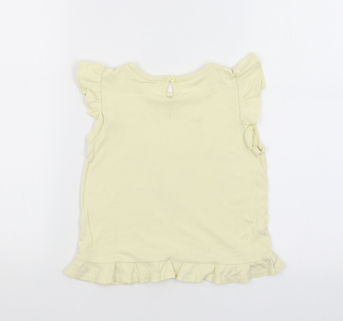 Mini Club Girls Yellow   Basic T-Shirt Size 4-5 Years  - Lifes A Peach