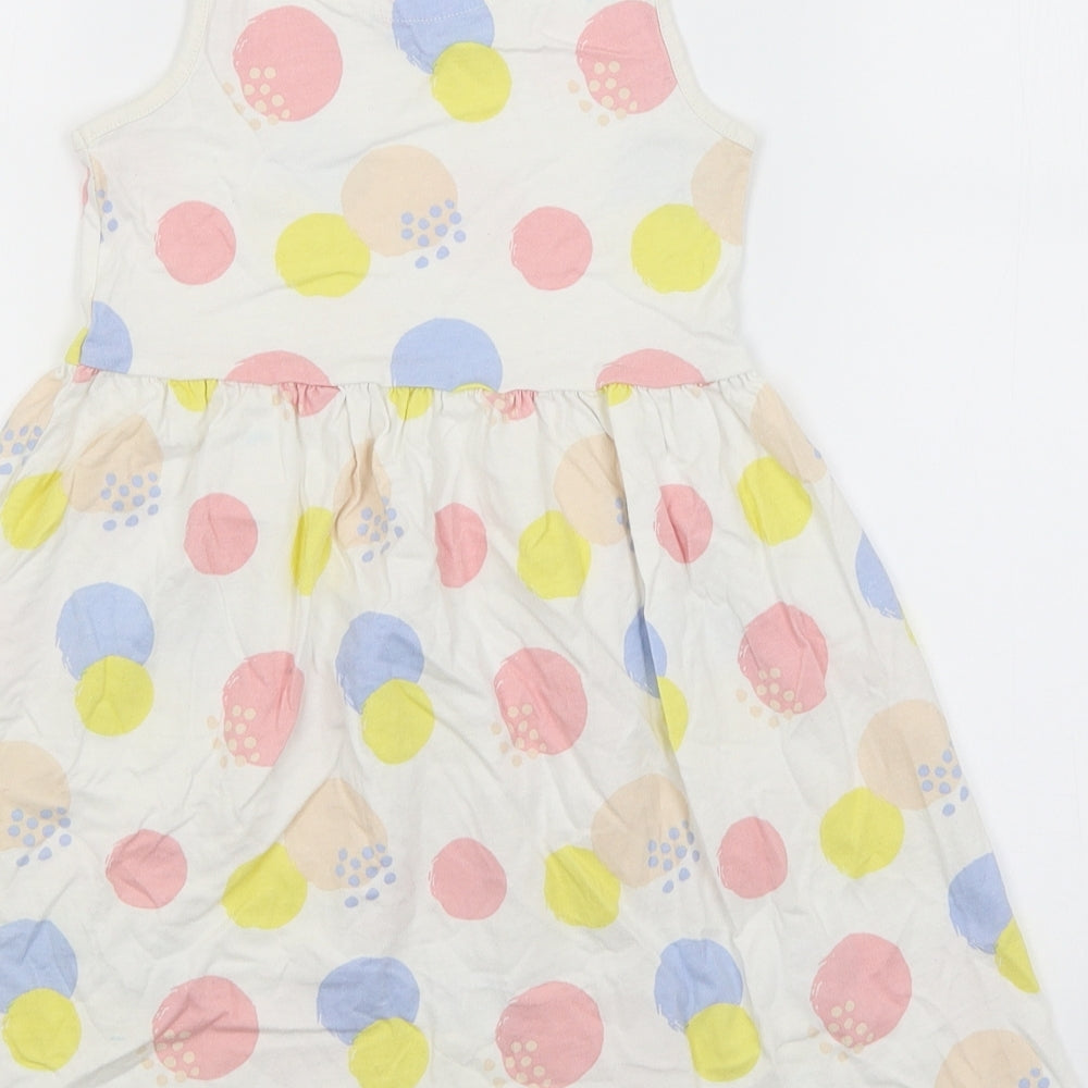 Nutmeg Girls White Spotted  Fit & Flare  Size 5-6 Years