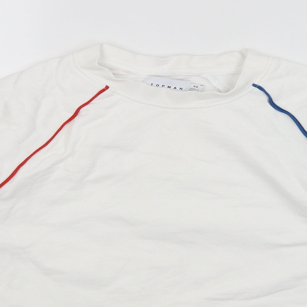 Topman Mens White   Pullover Jumper Size XS