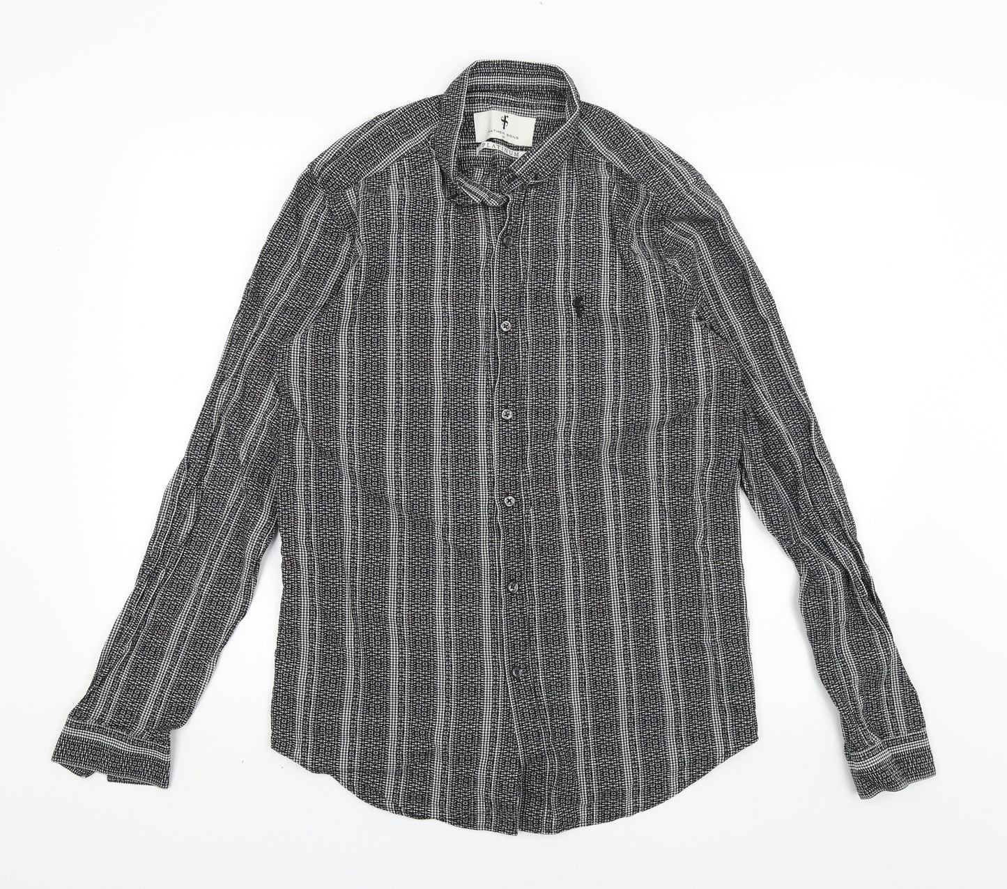 Father Sons Mens Black    Button-Up Size M