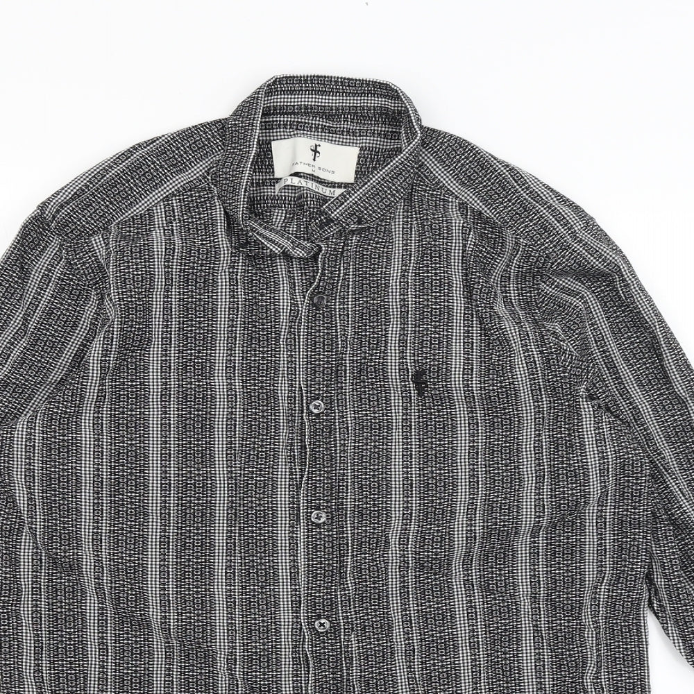 Father Sons Mens Black    Button-Up Size M