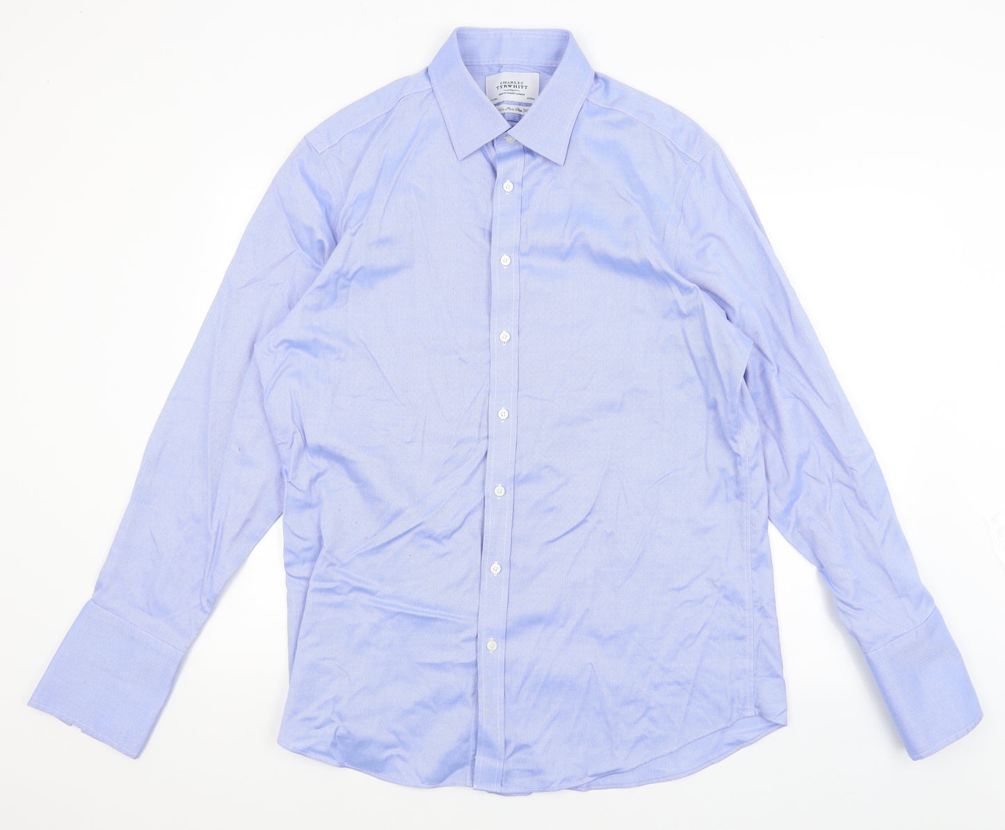 Charles Tyrwhitt Mens Blue    Dress Shirt Size 17.5