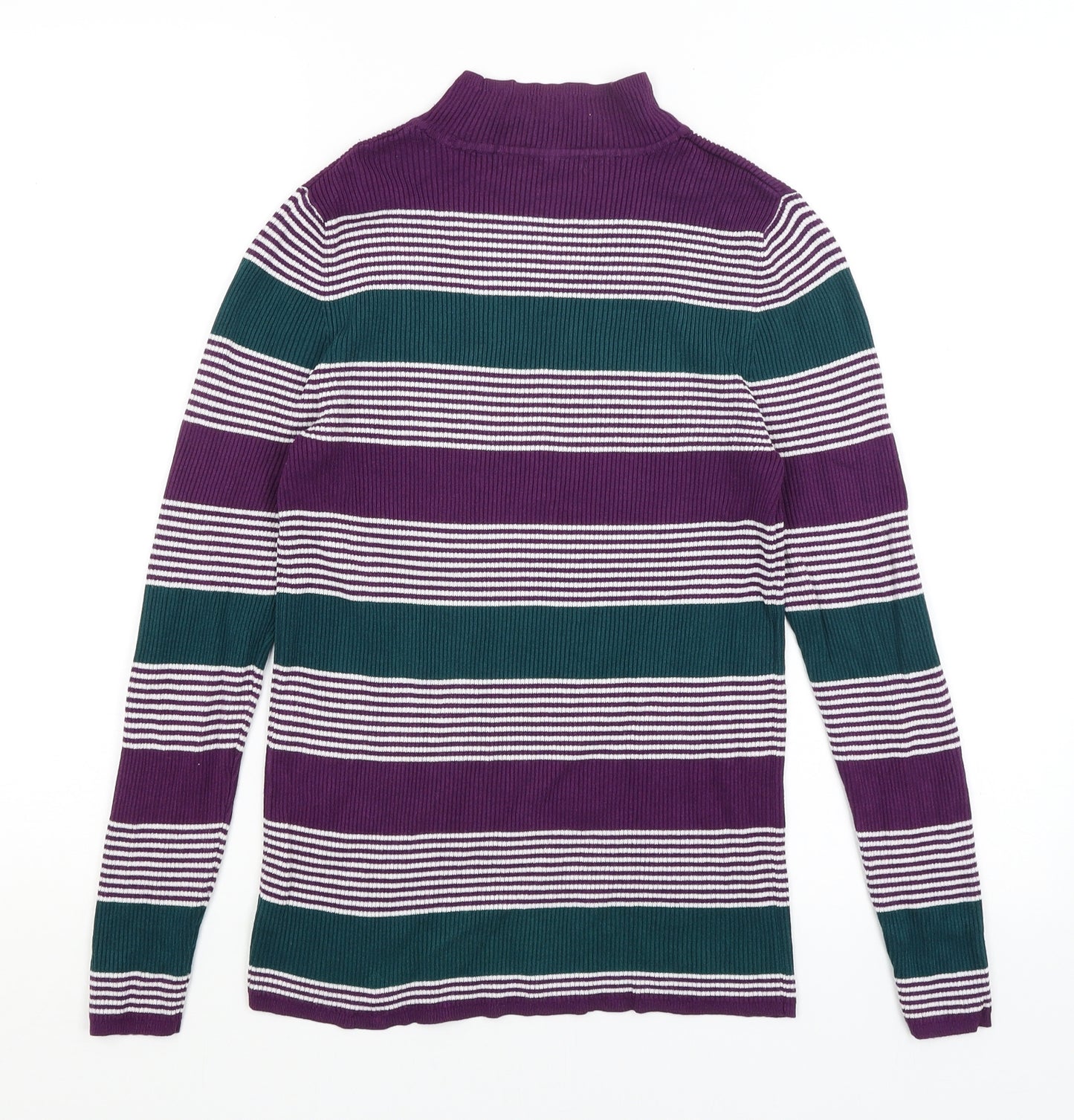 George Womens Purple Striped  Pullover Jumper Size 14