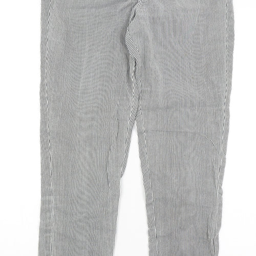Peacocks Womens Grey Striped  Trousers  Size 10 L27 in