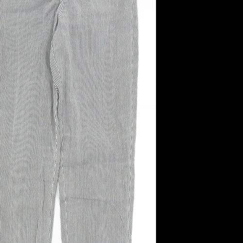 Peacocks Womens Grey Striped  Trousers  Size 10 L27 in