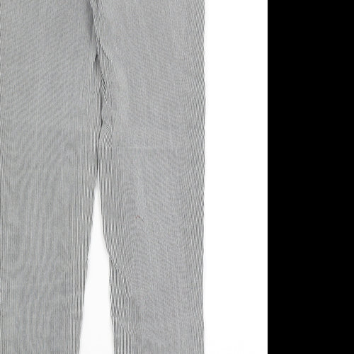 Peacocks Womens Grey Striped  Trousers  Size 10 L27 in