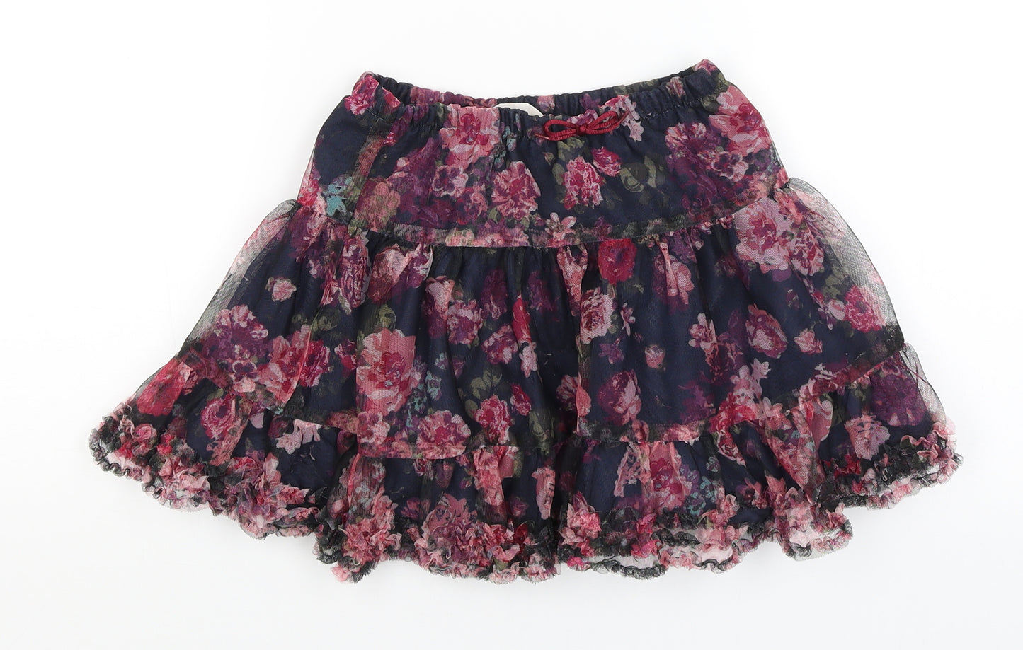 H&M Girls Blue Floral  Tutu Skirt Size 6-7 Years