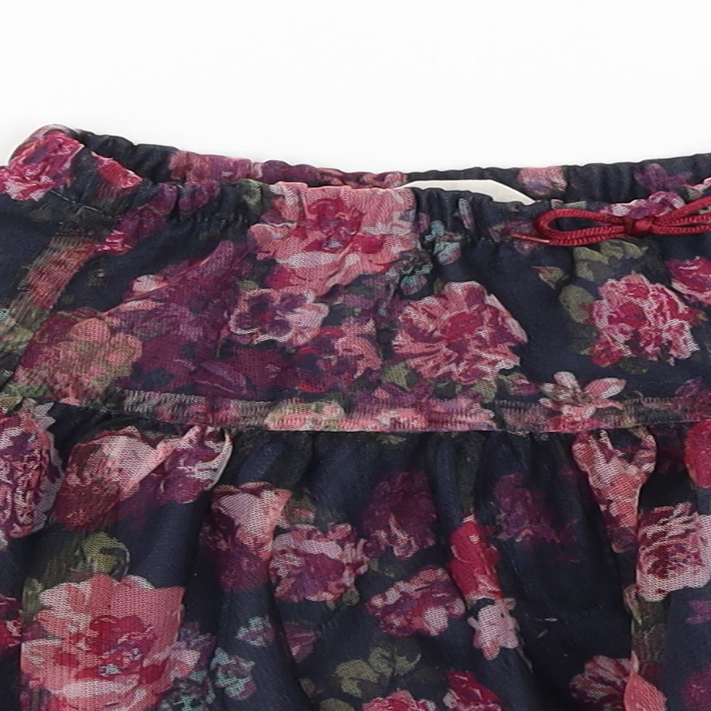 H&M Girls Blue Floral  Tutu Skirt Size 6-7 Years