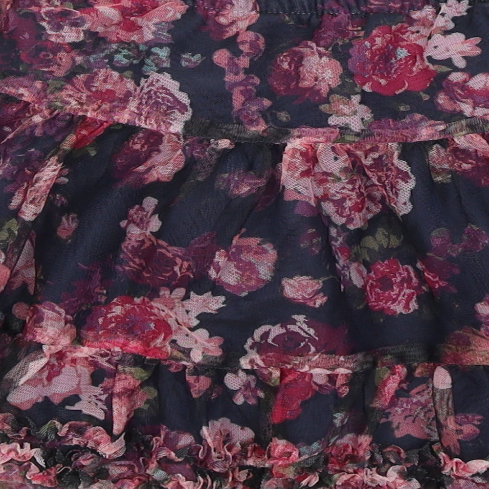 H&M Girls Blue Floral  Tutu Skirt Size 6-7 Years
