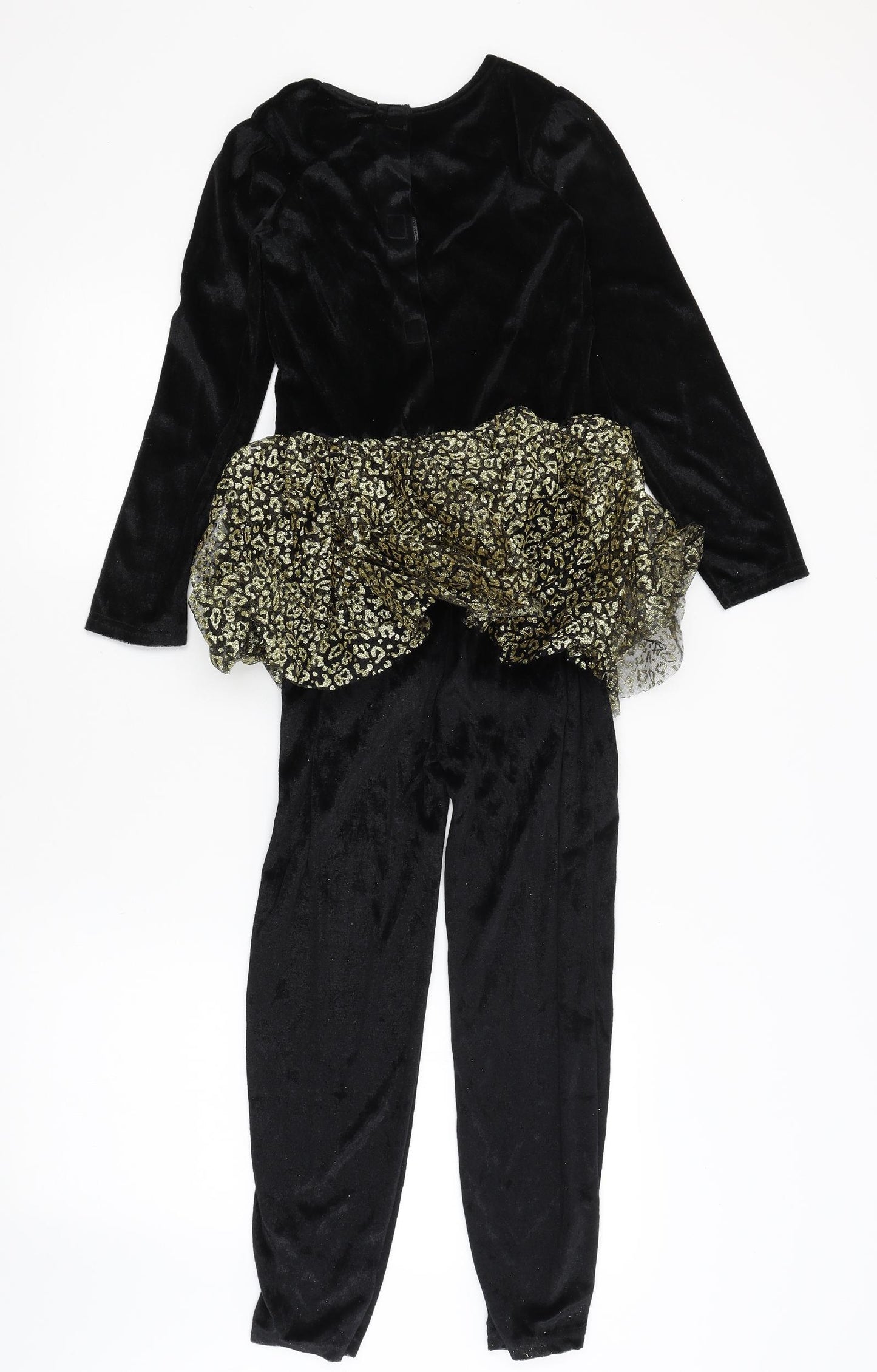 George Girls Black   Catsuit One-Piece Size 9-10 Years L21 in - Fancy Dress