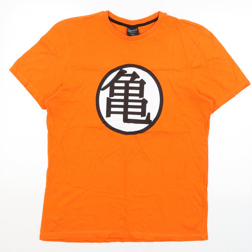 Primark Mens Orange    T-Shirt Size L  - Dragon Ball Z