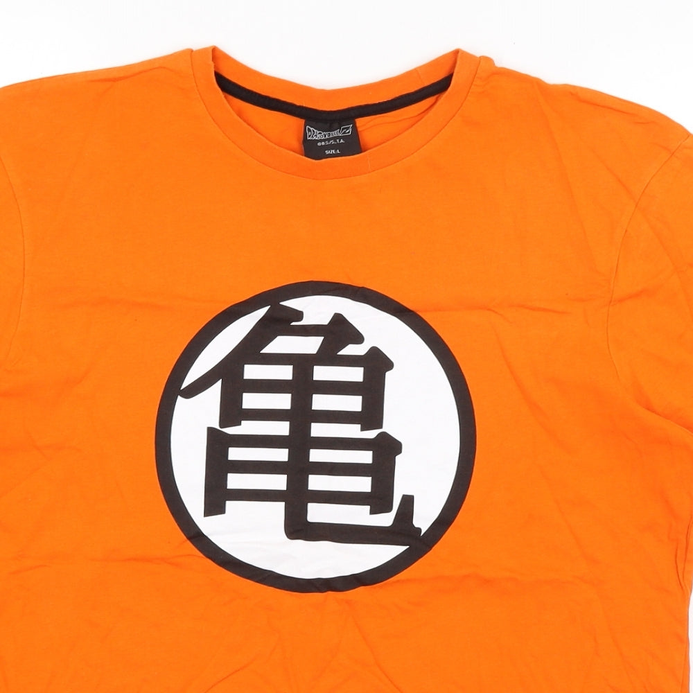 Primark Mens Orange    T-Shirt Size L  - Dragon Ball Z