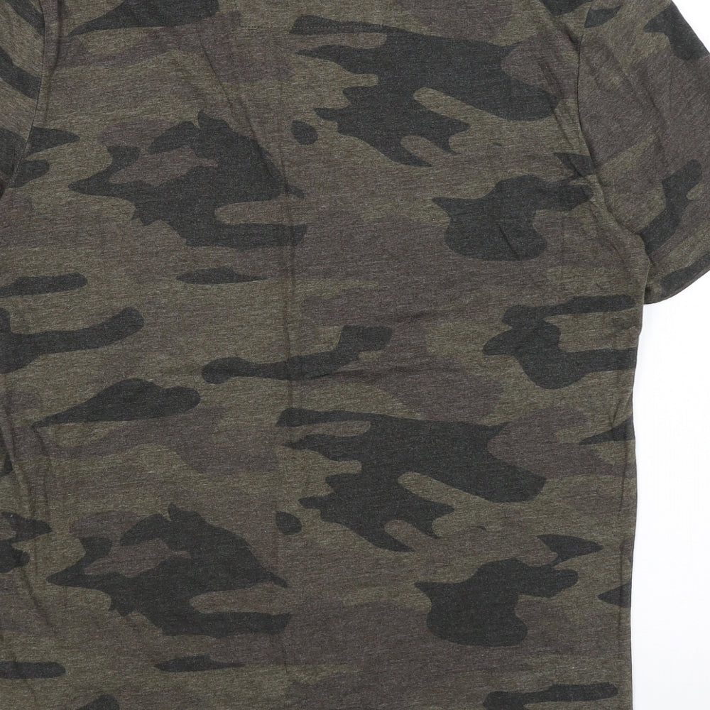 F&F Mens Green Camouflage   T-Shirt Size S