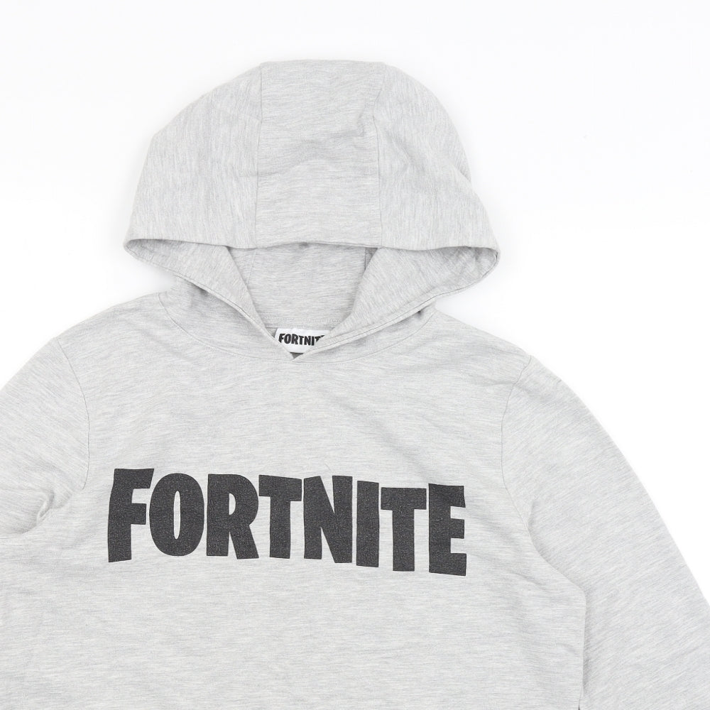 Fortnite Boys Grey   Pullover Hoodie Size 14-15 Years