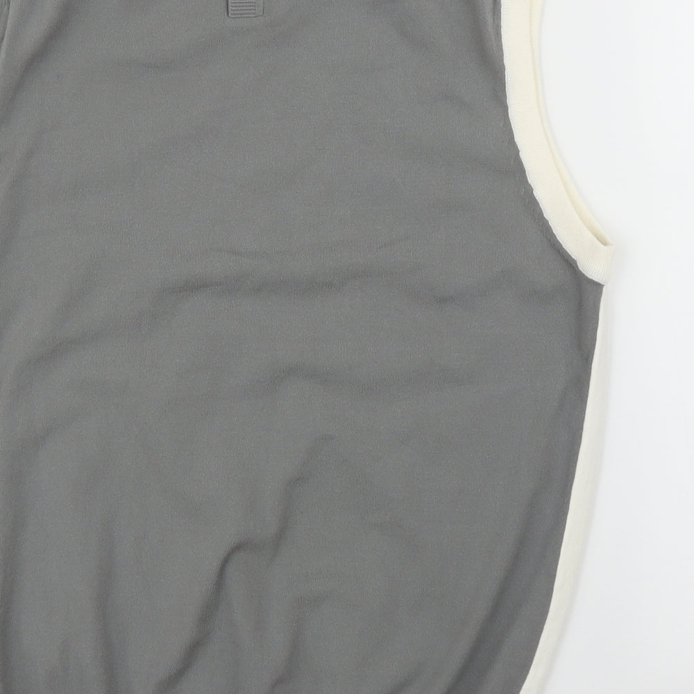 Ted Baker Womens Grey Striped  Vest Jumper Size M