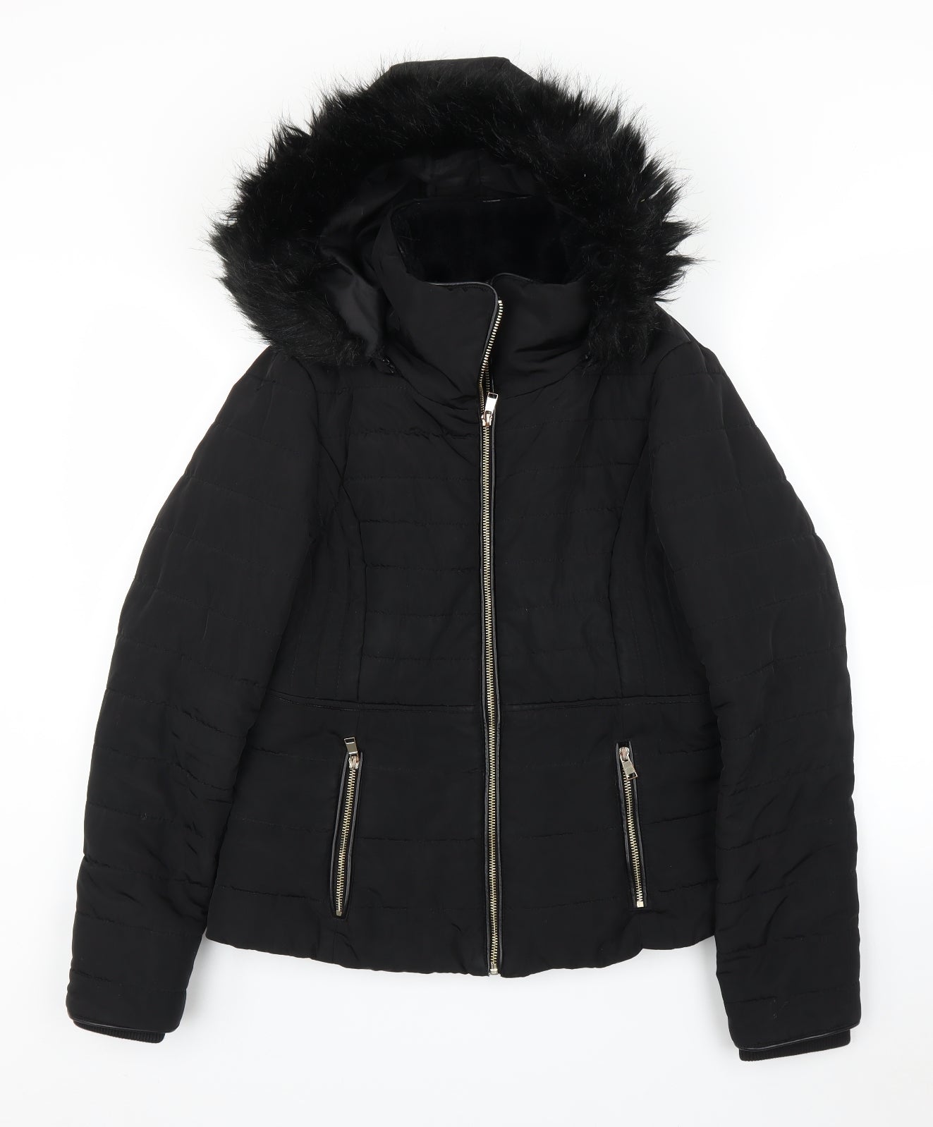 F&F Womens Black   Parka Coat Size M