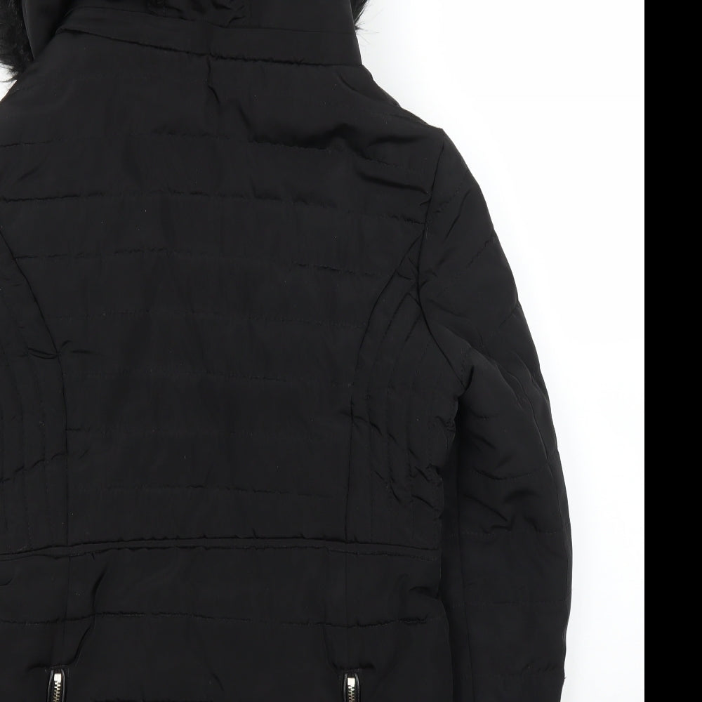 F&F Womens Black   Parka Coat Size M