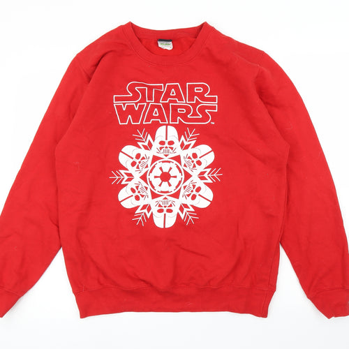 Star Wars Mens Red   Pullover Jumper Size M  - Christmas