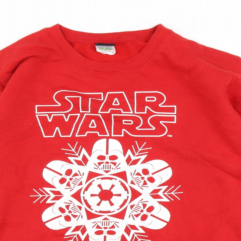 Star Wars Mens Red   Pullover Jumper Size M  - Christmas