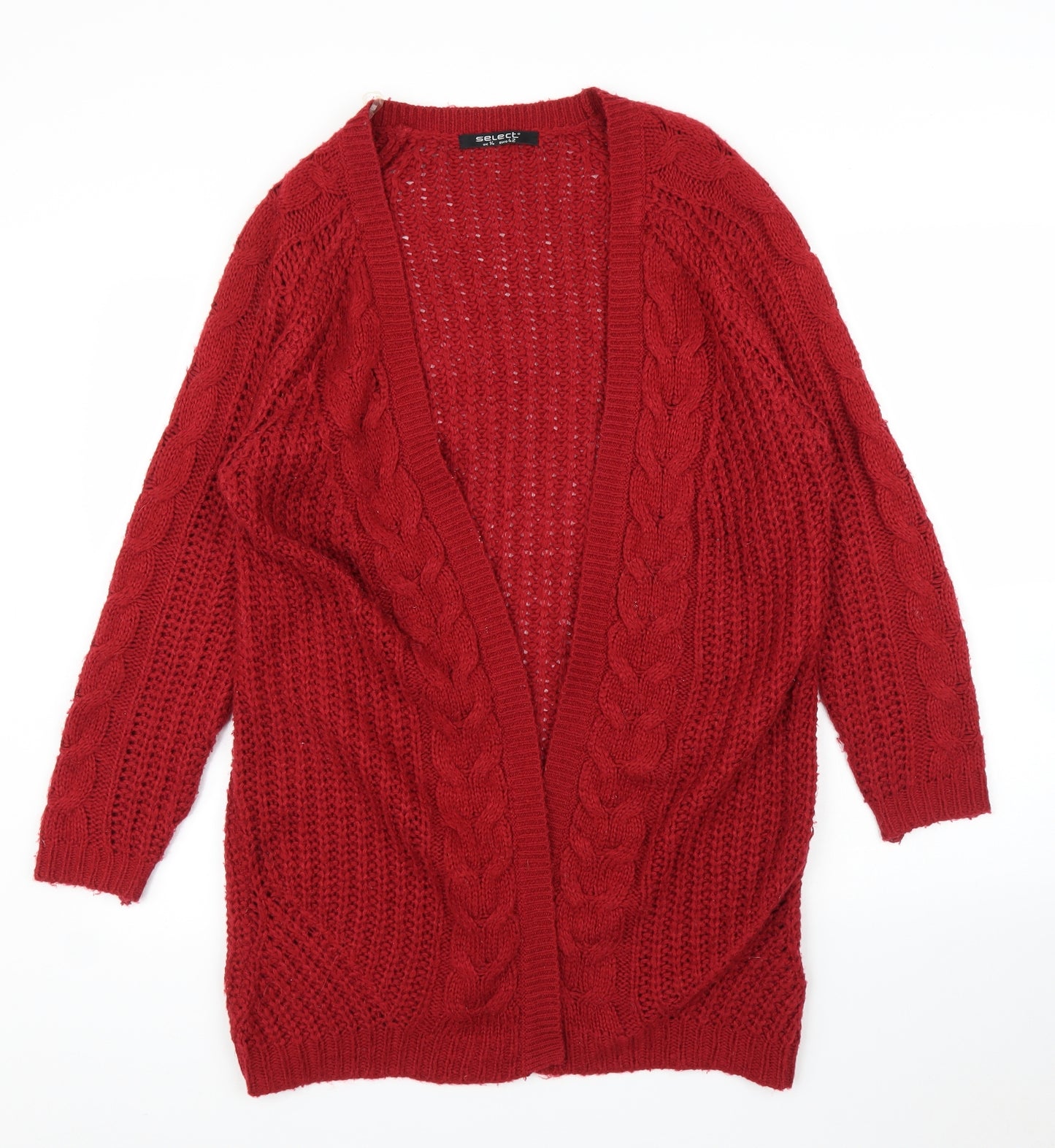 Select Womens Red   Cardigan Jumper Size 14