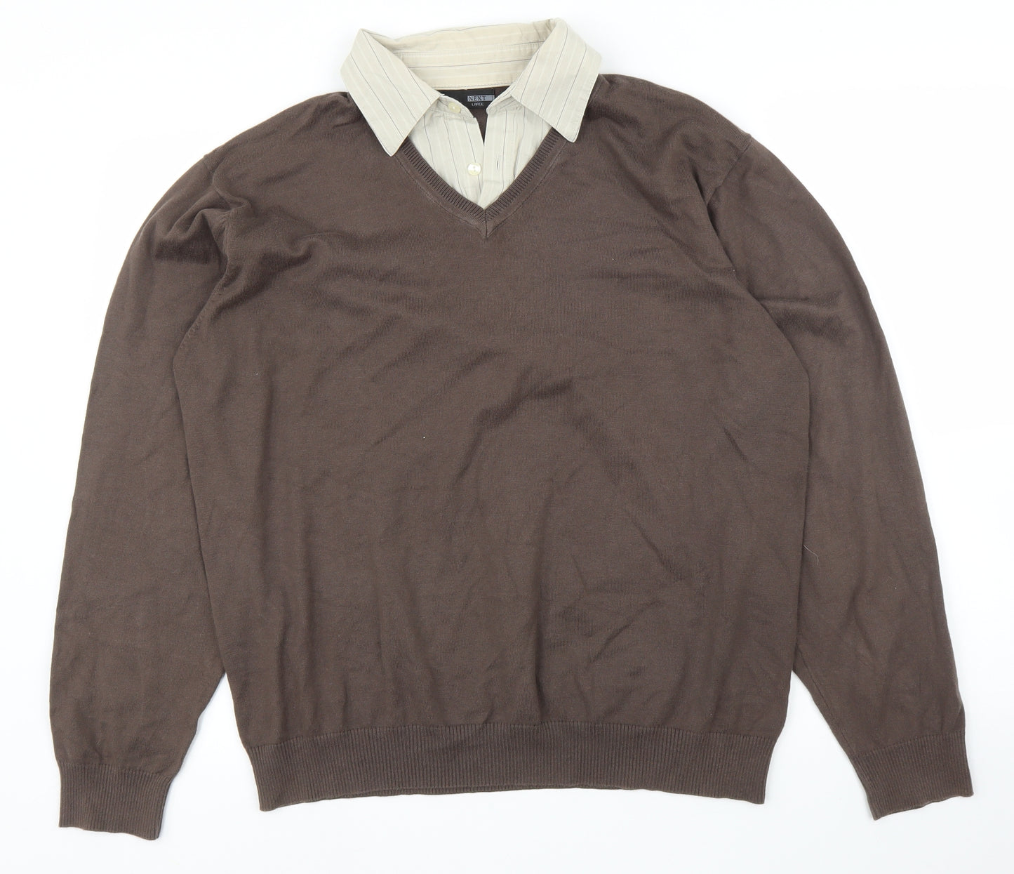 NEXT Mens Brown   Pullover Jumper Size L