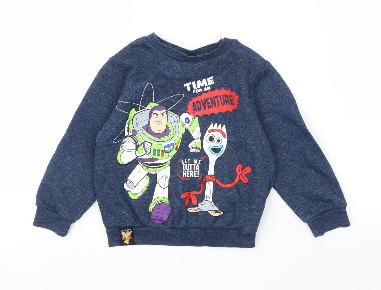 Primark Boys Blue   Pullover Jumper Size 2-3 Years  - Toy Story