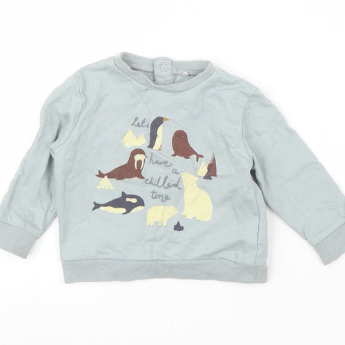 TU Boys Grey   Pullover Jumper Size 3-6 Months