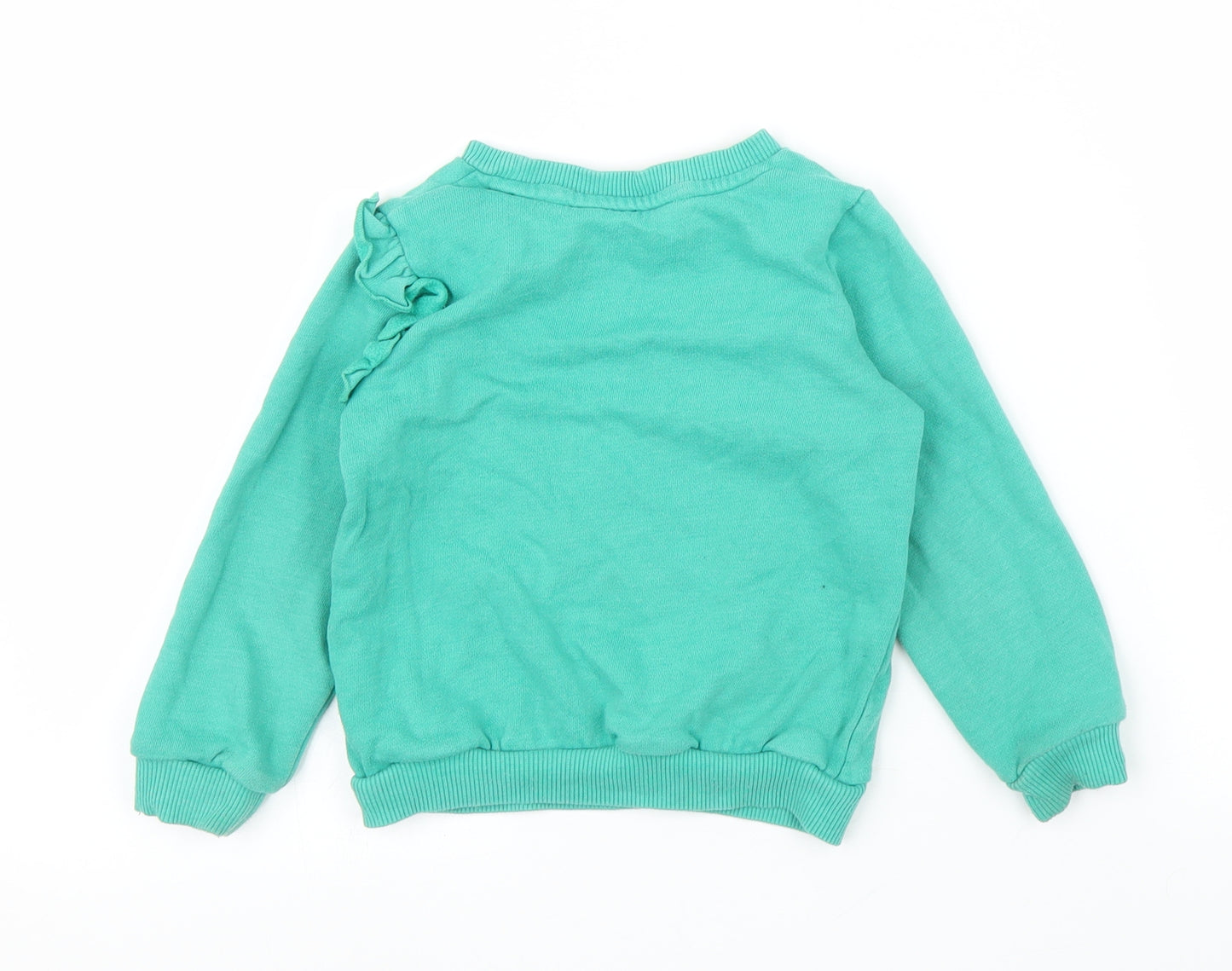 George Girls Green   Pullover Jumper Size 2-3 Years
