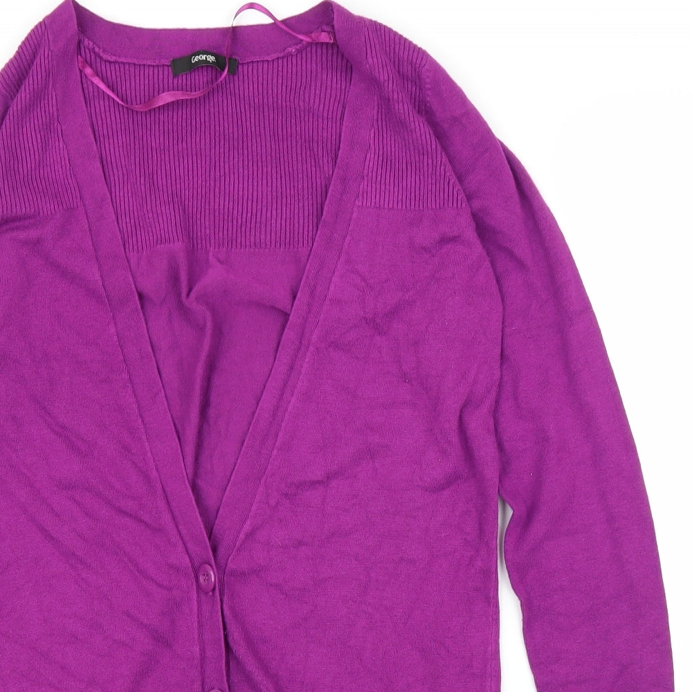 George Womens Purple   Cardigan Jumper Size 16