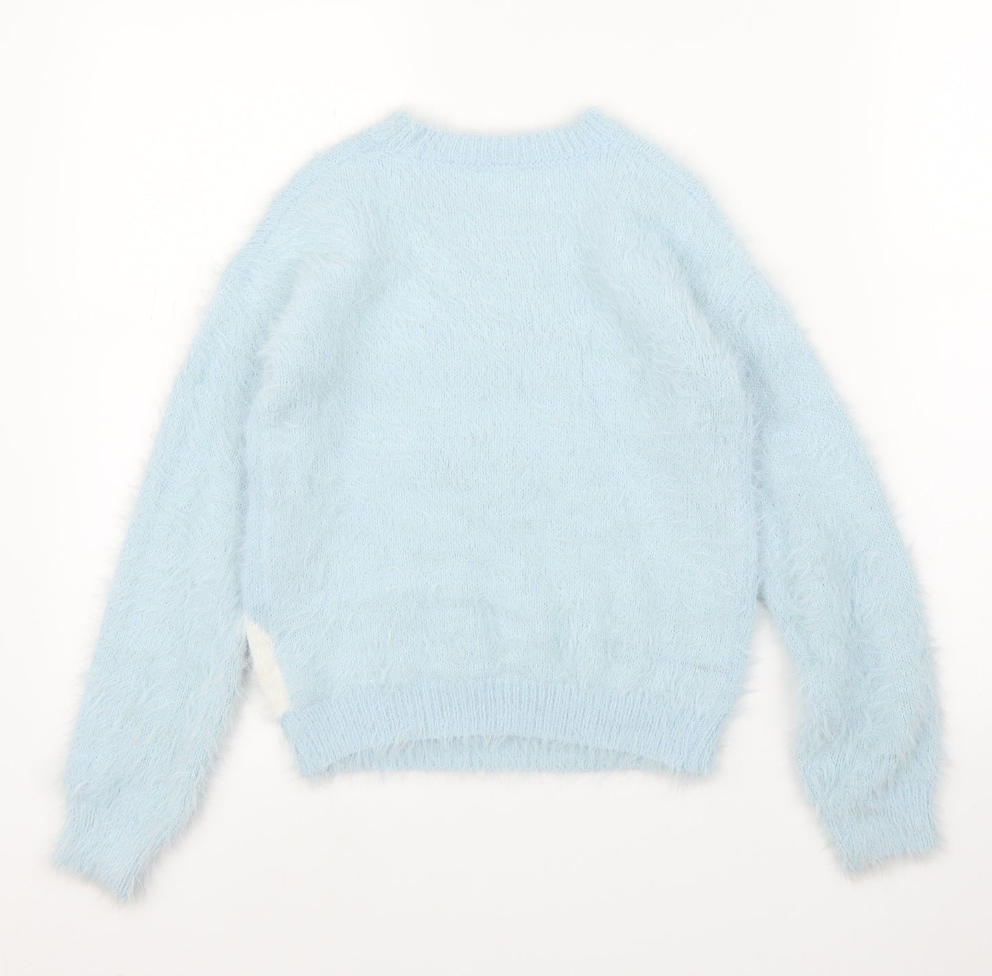 F&F Girls Blue   Pullover Jumper Size 7-8 Years  - Unicorn