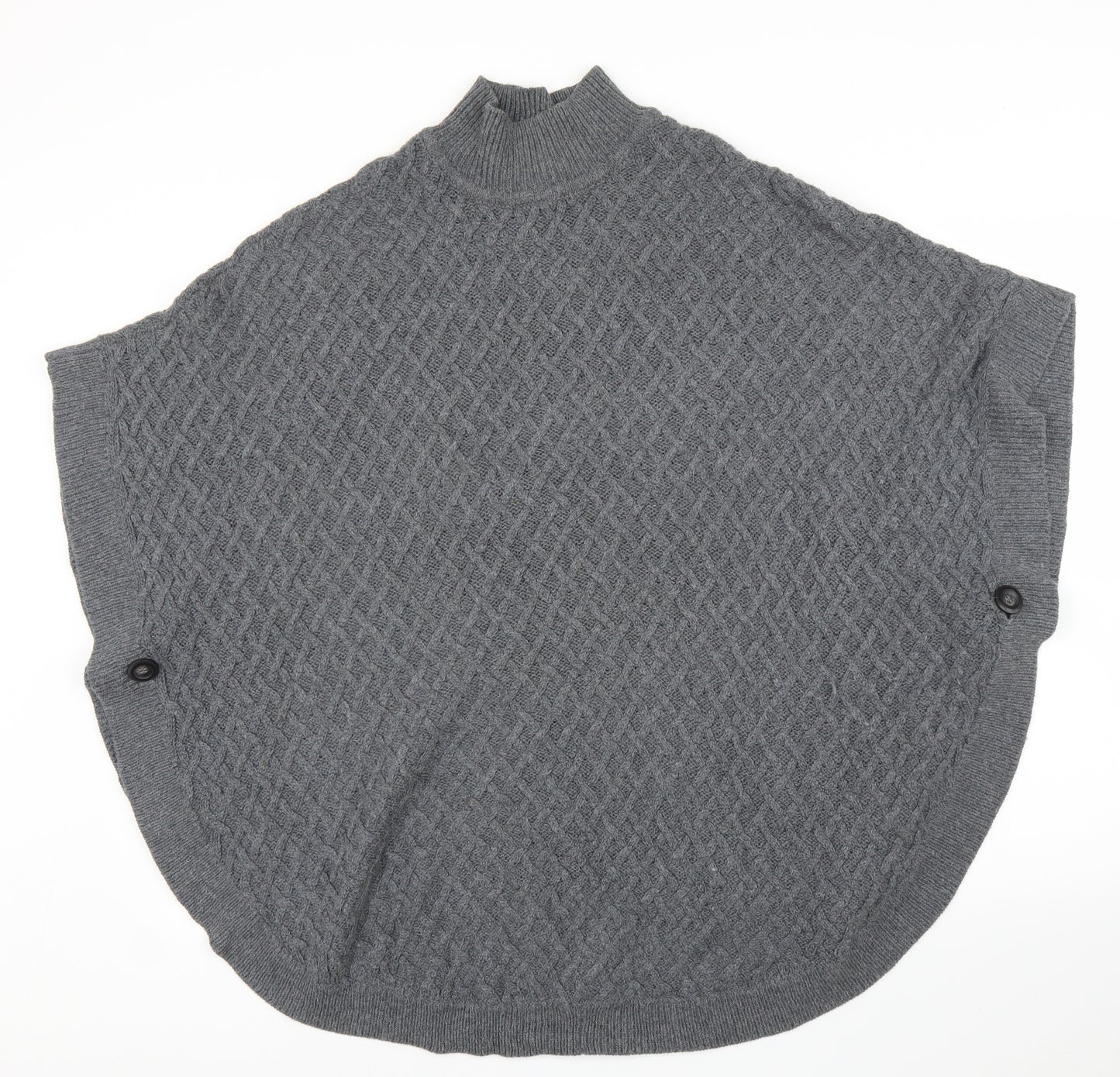 Amaryllis Womens Grey   Cardigan Jumper Size M  - Poncho