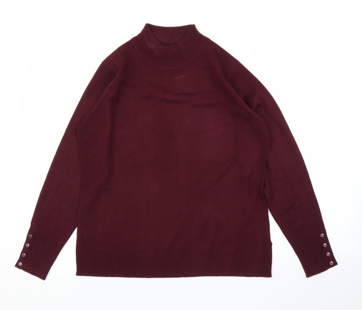 EWM Womens Purple Pullover Jumper Size L