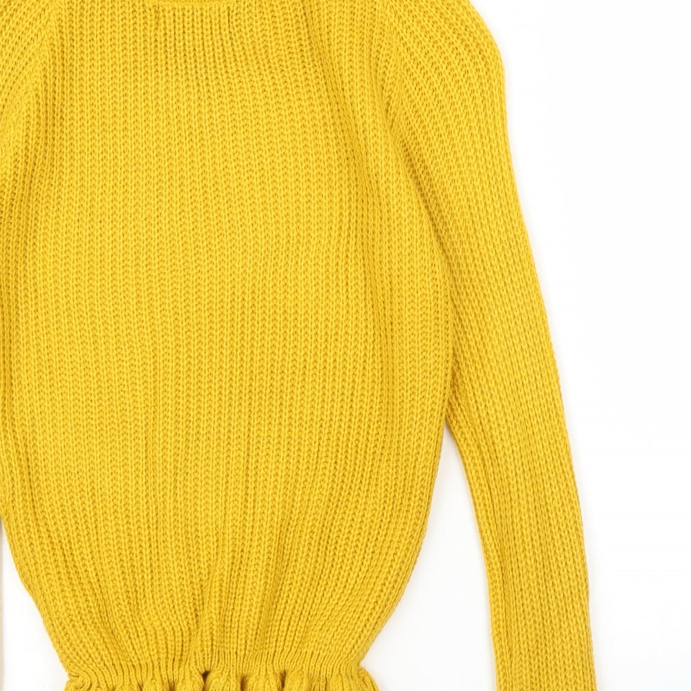 New Look Womens Yellow   Pullover Jumper Size L