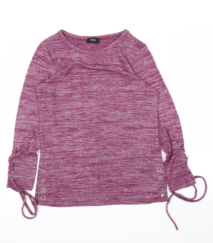 Klass Womens Purple   Basic Blouse Size S