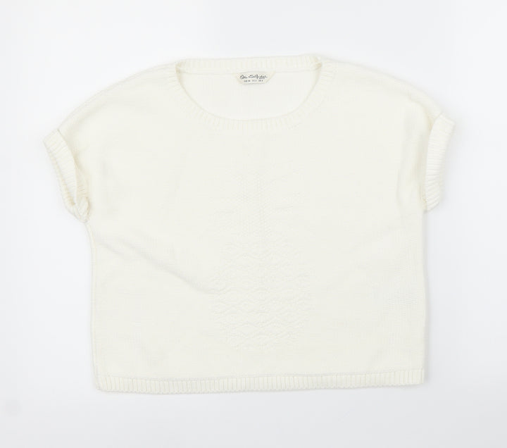 Miss Selfridge Womens White   Pullover Jumper Size 6