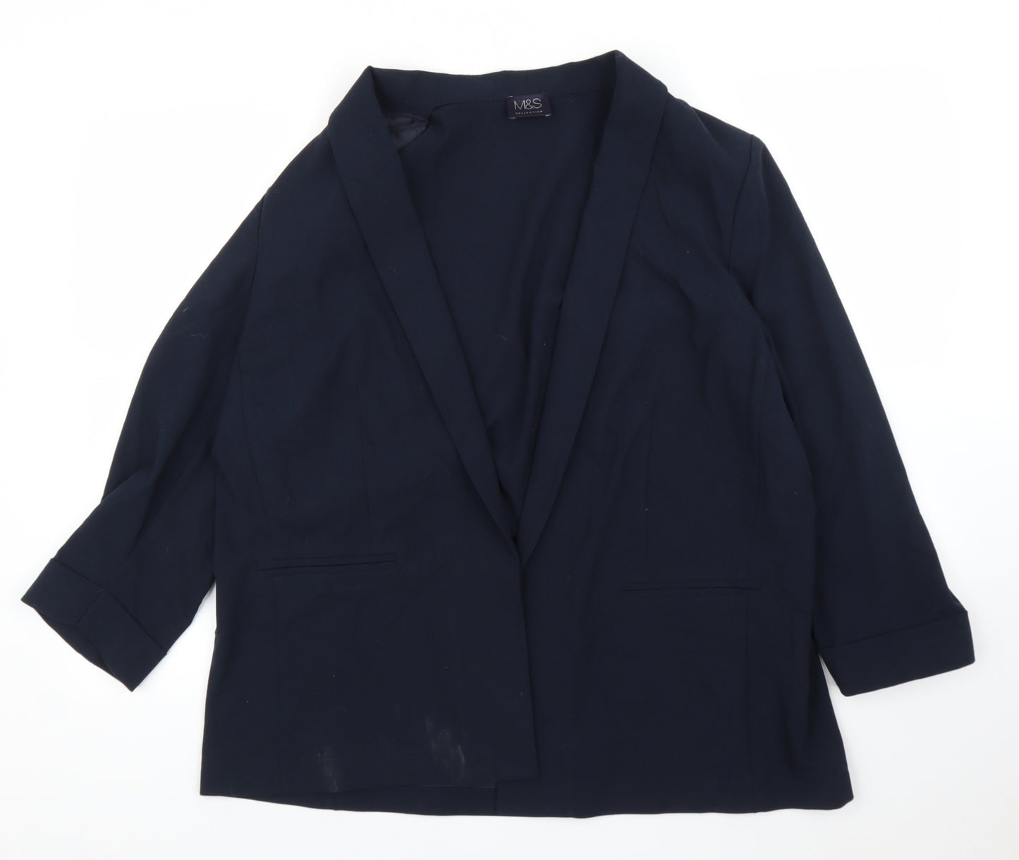 M&S Womens Blue   Cardigan Jumper Size 18  - Jacket
