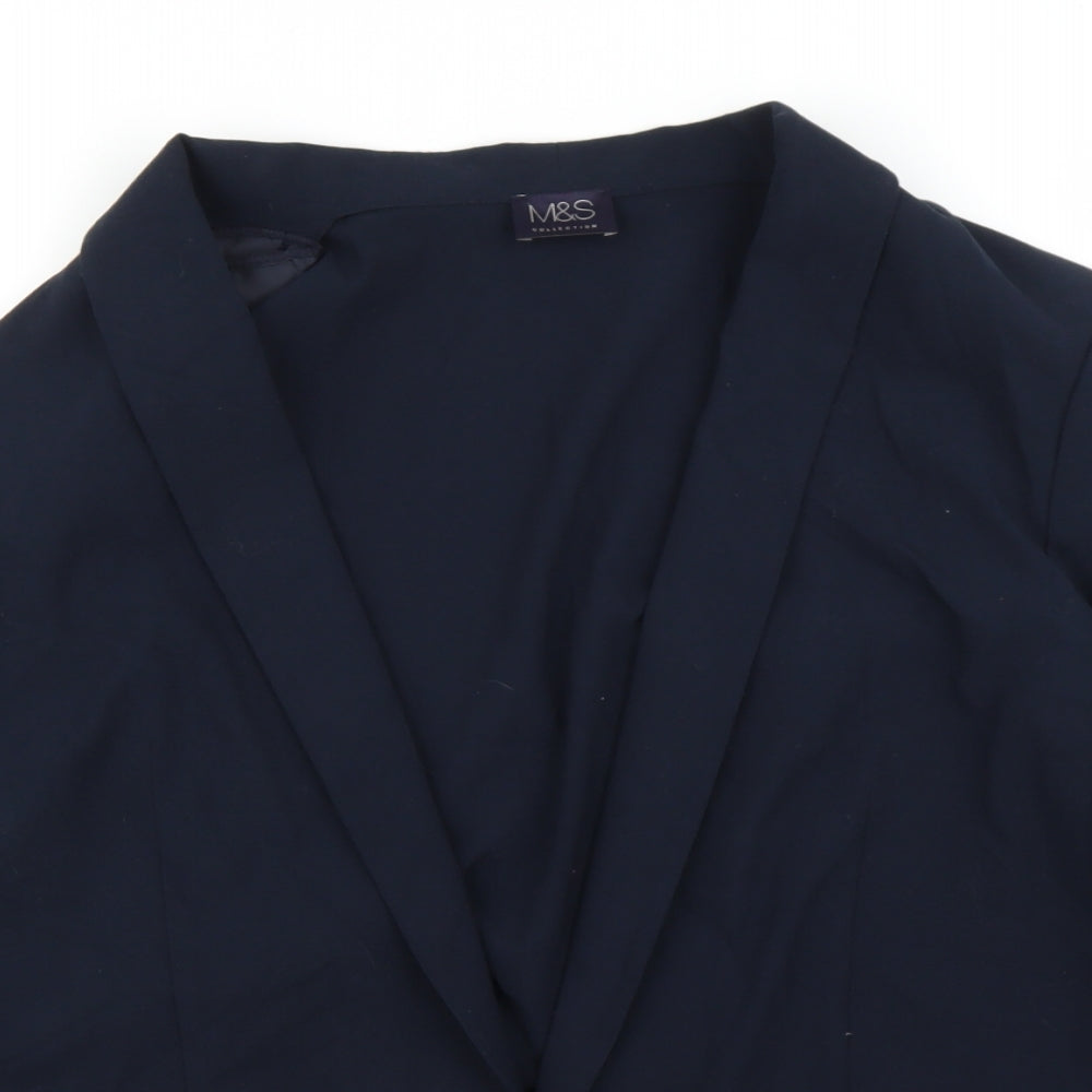 M&S Womens Blue   Cardigan Jumper Size 18  - Jacket