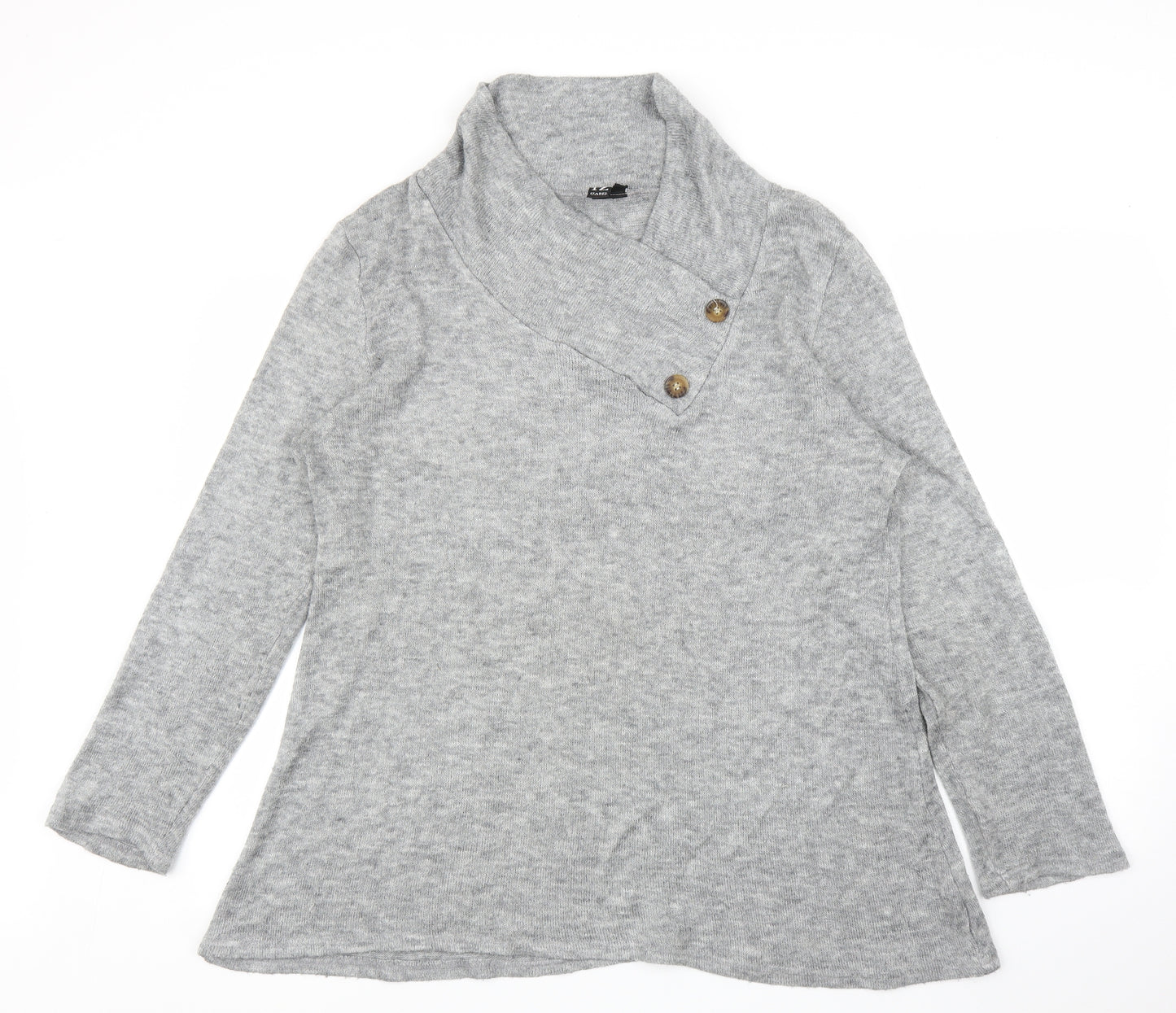 Izabel Womens Grey   Pullover Jumper Size 16