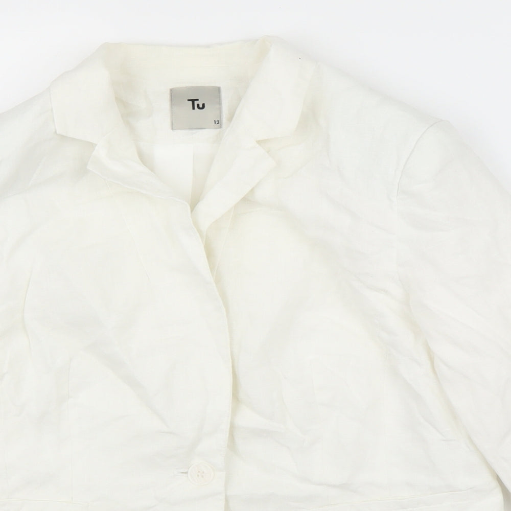 TU Womens White   Cardigan Jumper Size 12