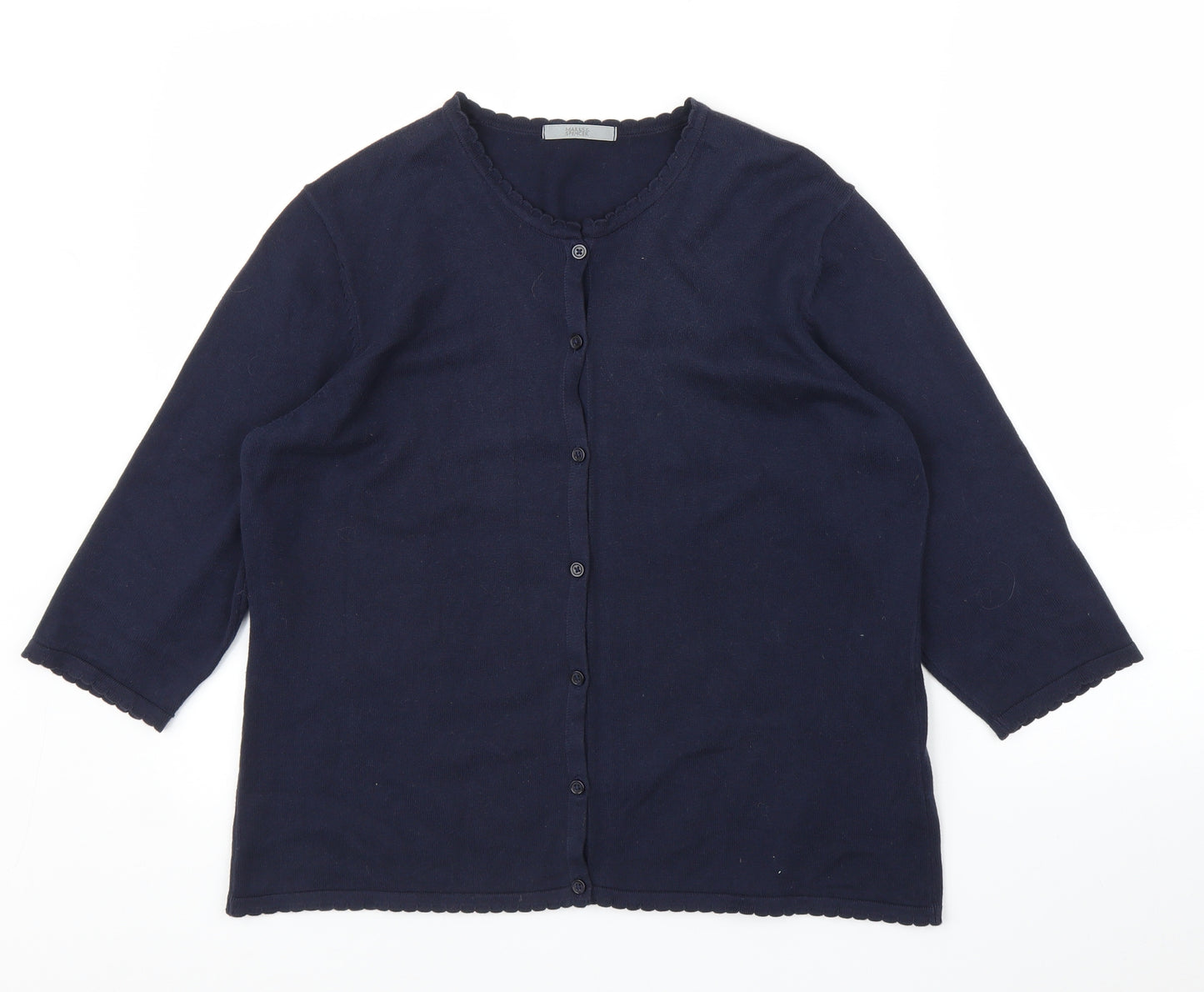 M&S Womens Blue   Cardigan Jumper Size 16