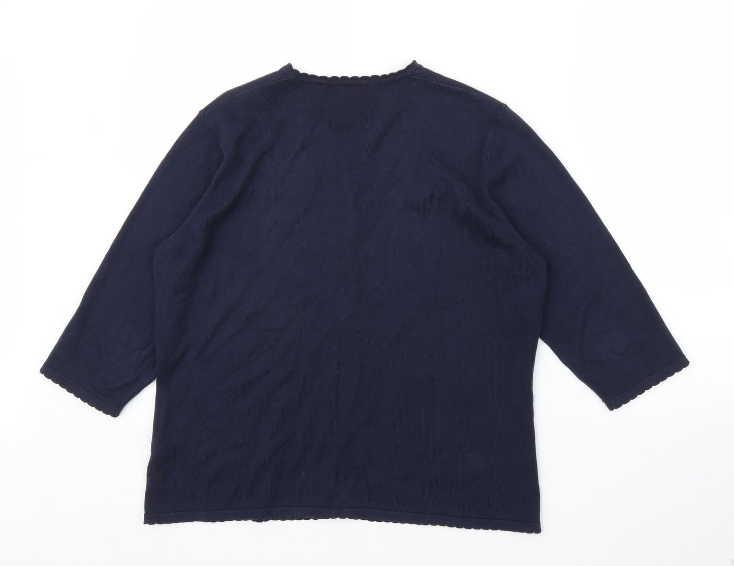 M&S Womens Blue   Cardigan Jumper Size 16