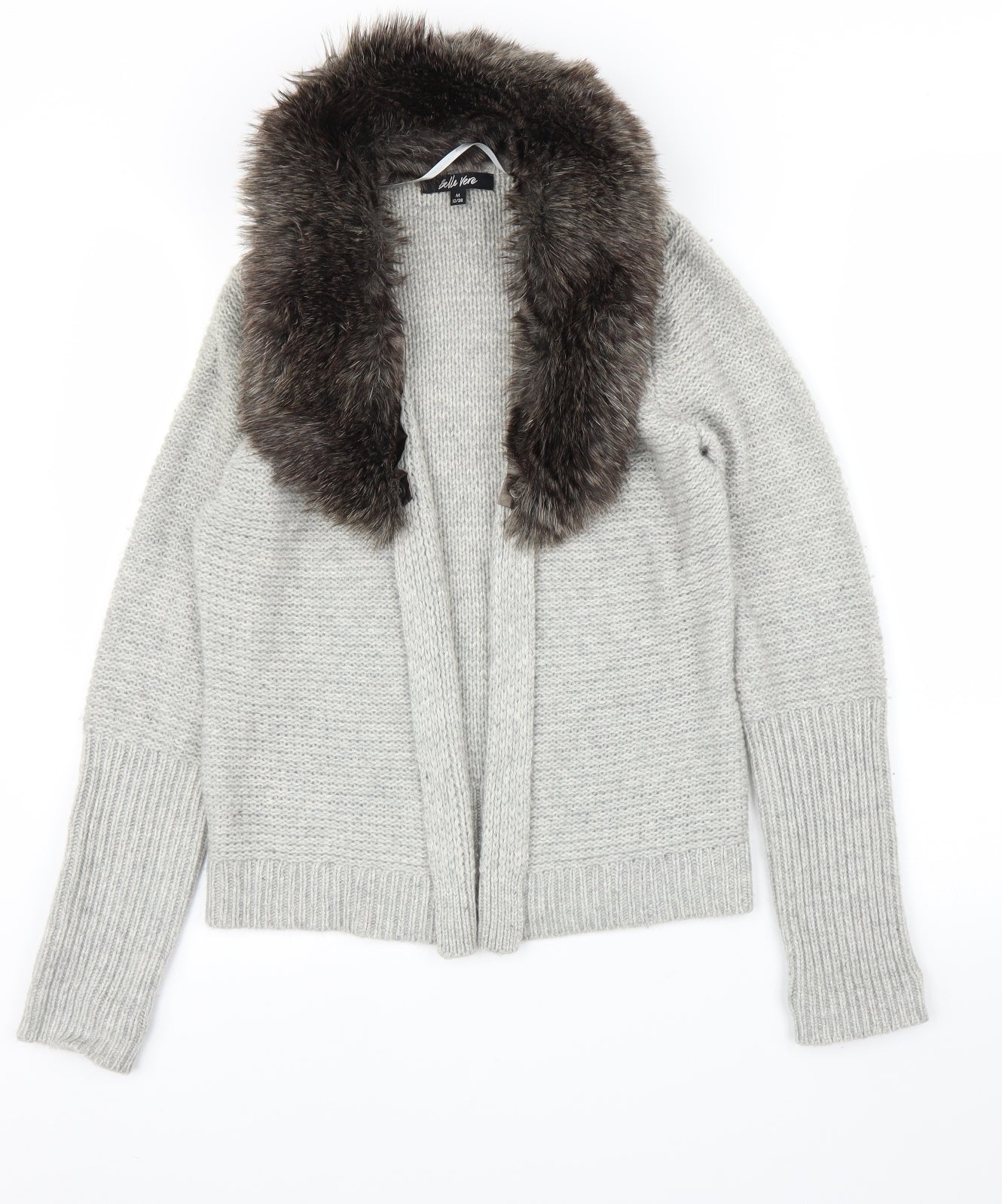 Bella Vere Womens Grey   Cardigan Jumper Size M