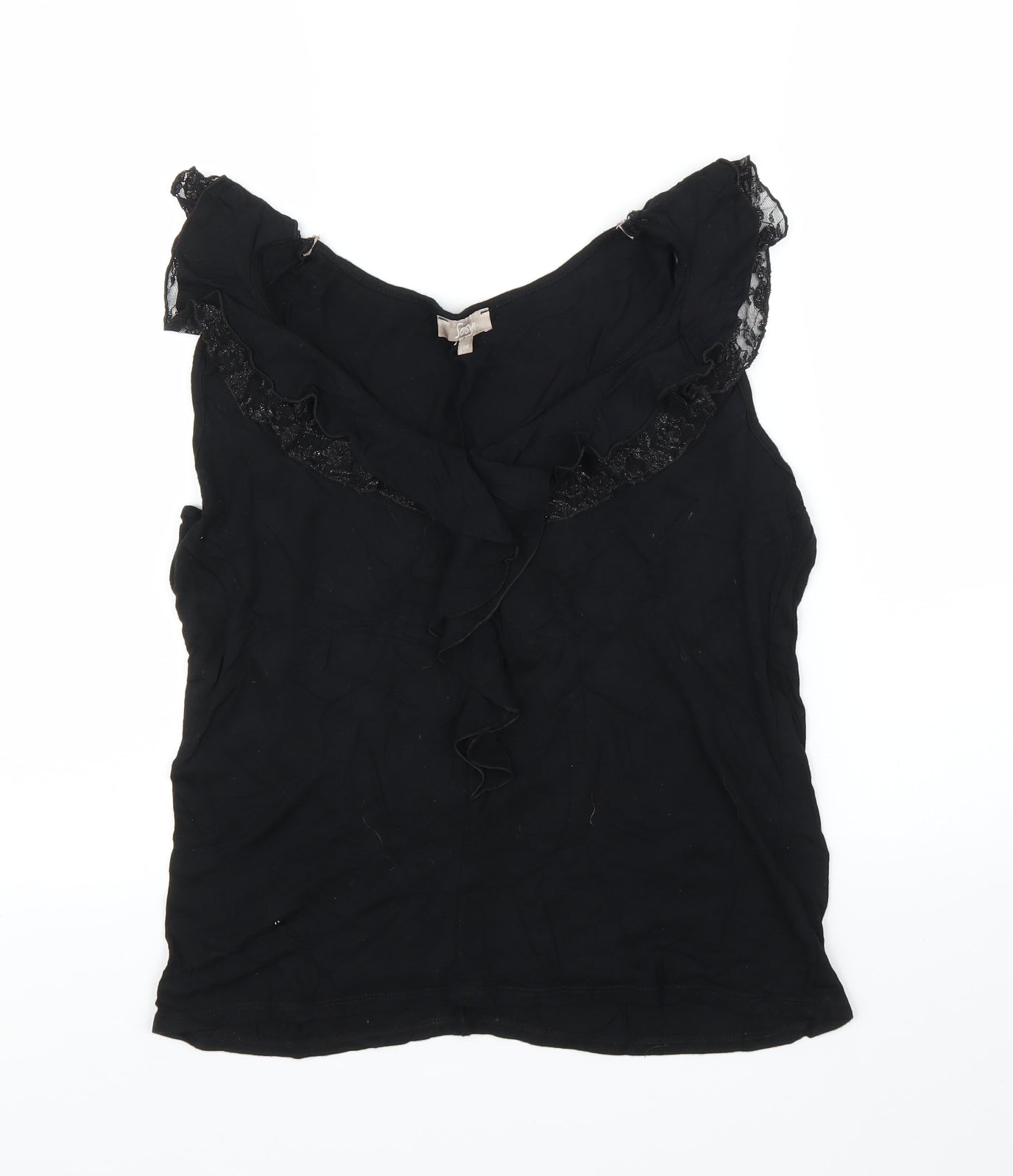 Soon Womens Black   Basic Tank Size 14