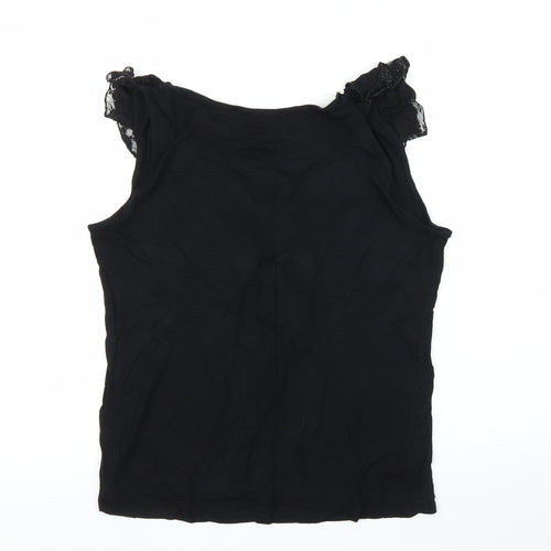 Soon Womens Black   Basic Tank Size 14