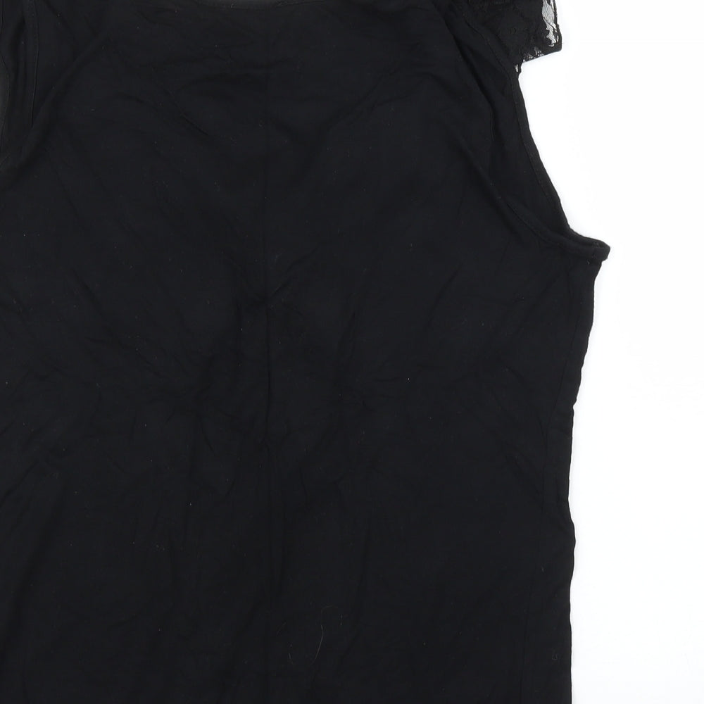Soon Womens Black   Basic Tank Size 14