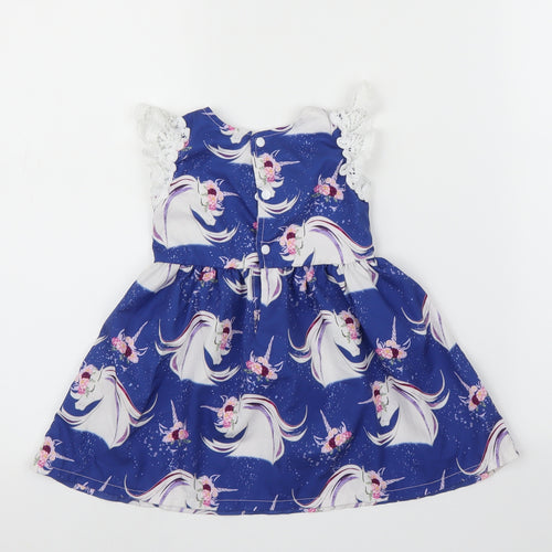CANIS Girls Blue   A-Line  Size 12 Months  - Unicorn