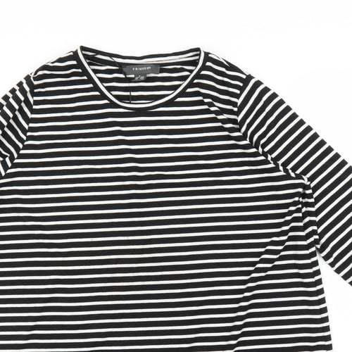 Primark Womens Black Striped  Tunic Blouse Size M