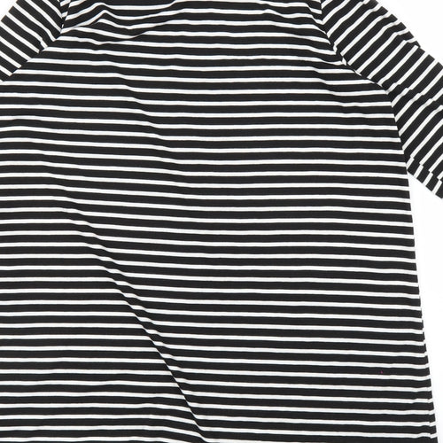 Primark Womens Black Striped  Tunic Blouse Size M