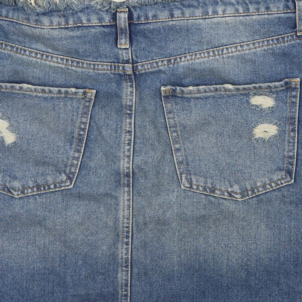 River Island Womens Blue  Denim A-Line Skirt Size 12