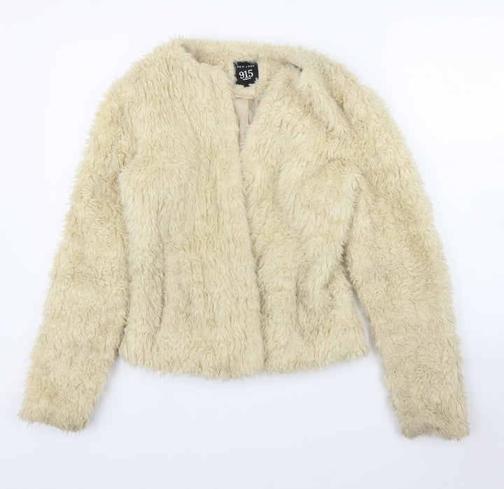 New Look Girls Ivory Overcoat Coatigan Size 14 Years